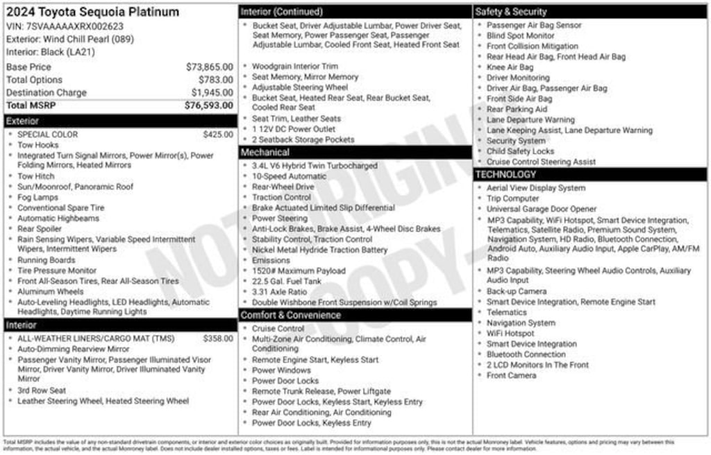 Used 2024 Toyota Sequoia Platinum SUV
