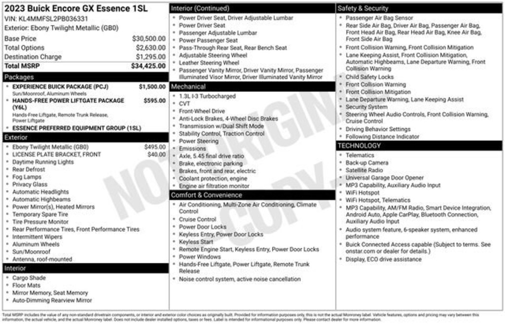 Used 2023 Buick Encore GX Essence SUV