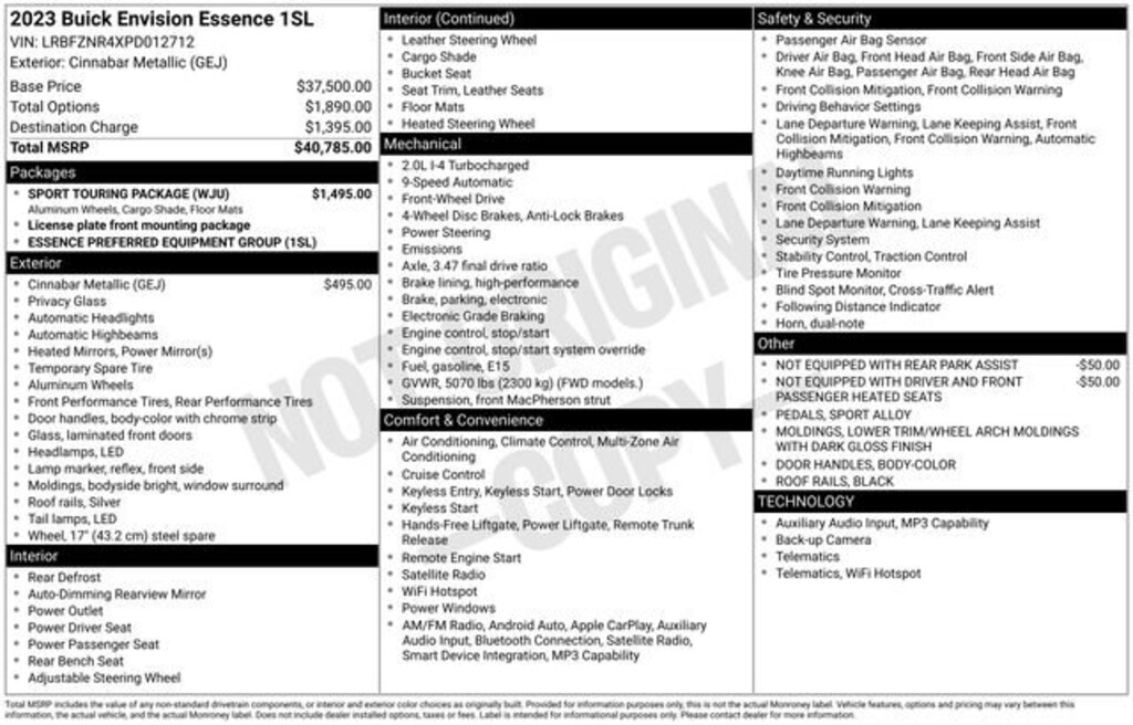 Used 2023 Buick Envision Essence SUV