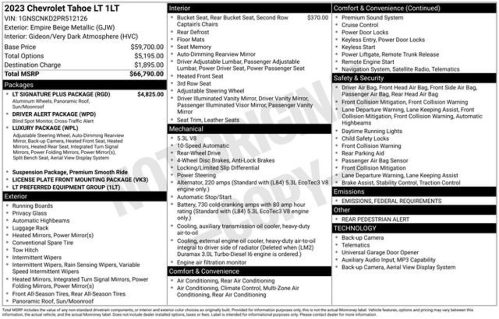 Used 2023 Chevrolet Tahoe LT SUV