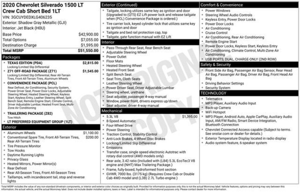 Used 2020 Chevrolet Silverado 1500 LT Truck Crew Cab