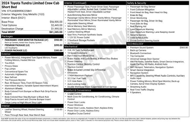 Used 2024 Toyota Tundra Limited Truck CrewMax