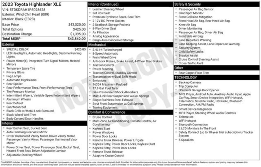 Used 2023 Toyota Highlander XLE SUV