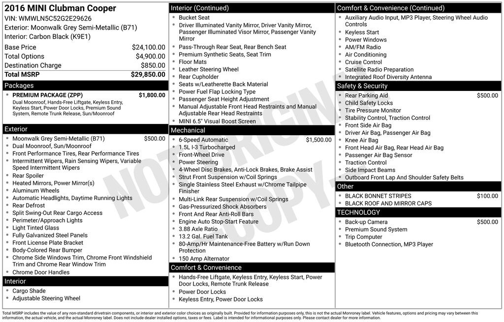 Used 2016 MINI Clubman Cooper Wagon