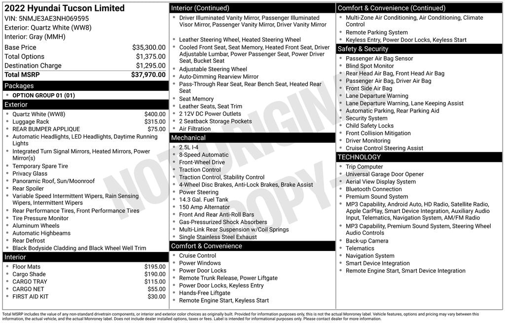 Used 2022 Hyundai Tucson Limited SUV