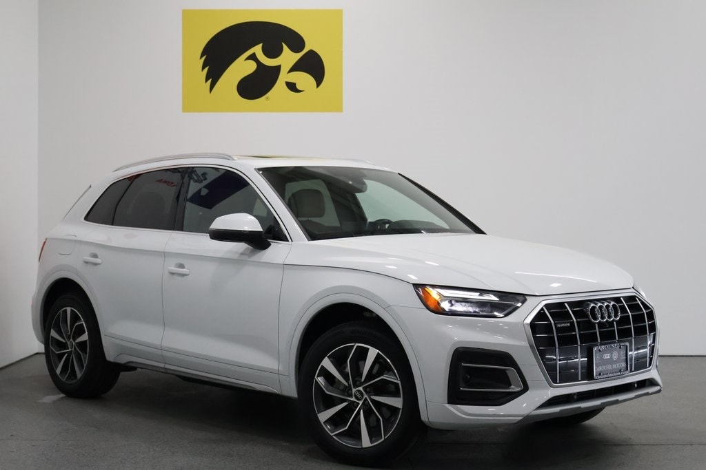 Used 2021 Audi Q5 Premium Plus with VIN WA1BAAFY5M2023660 for sale in Iowa City, IA