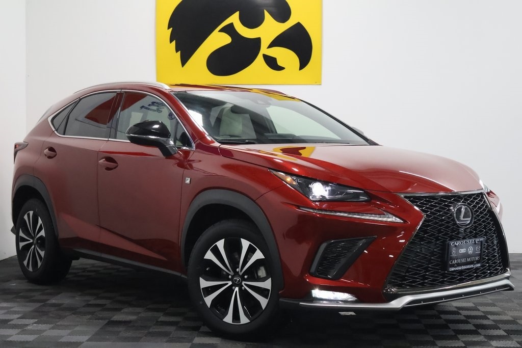 Used 2021 Lexus NX 300 F SPORT with VIN JTJSARDZ6M5023775 for sale in Iowa City, IA