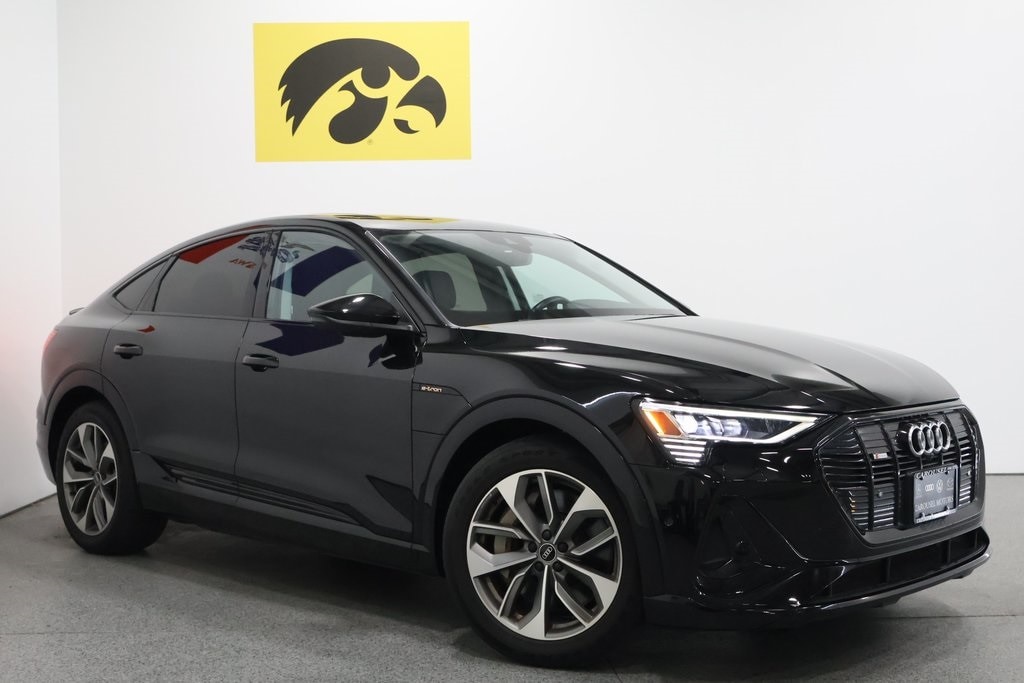 Used 2021 Audi e-tron Sportback Premium Plus with VIN WA12AAGE9MB027411 for sale in Iowa City, IA