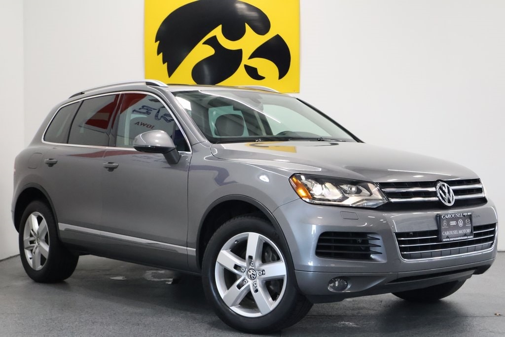 Used 2013 Volkswagen Touareg Executive with VIN WVGEF9BP8DD012216 for sale in Iowa City, IA