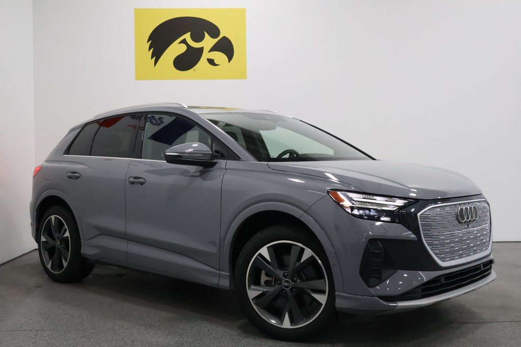 Used 2022 Audi Q4 e-tron Prestige with VIN WA1J2BFZ7NP056445 for sale in Iowa City, IA
