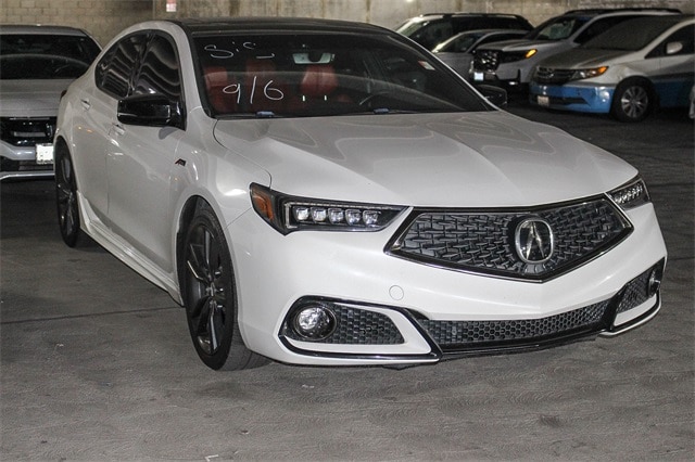 Used 2020 Acura TLX Technology & A-Spec Pack RED with VIN 19UUB1F61LA005544 for sale in El Monte, CA