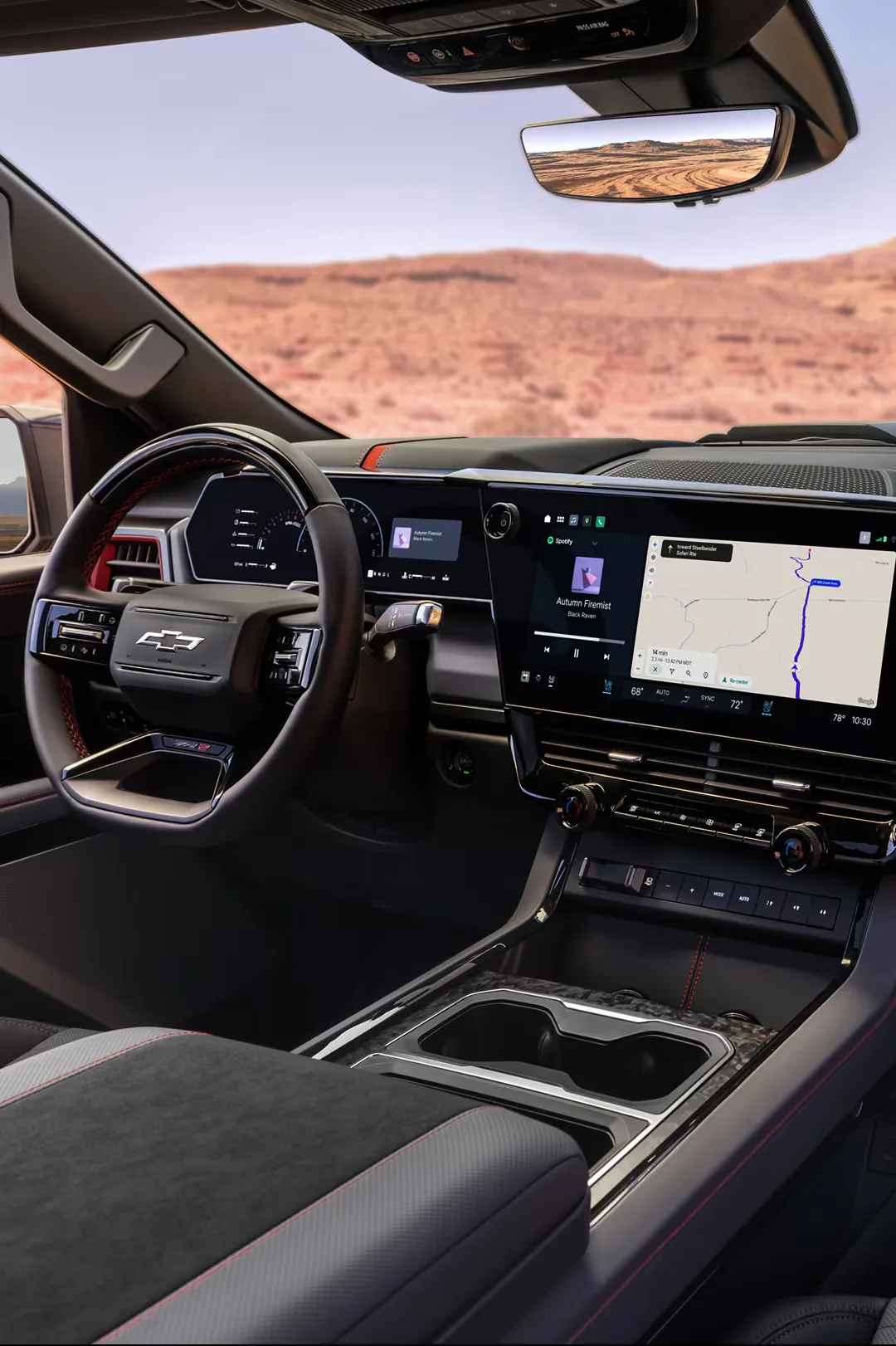 2027 Chevrolet Silverado 1500 High Country interior with suede accents
