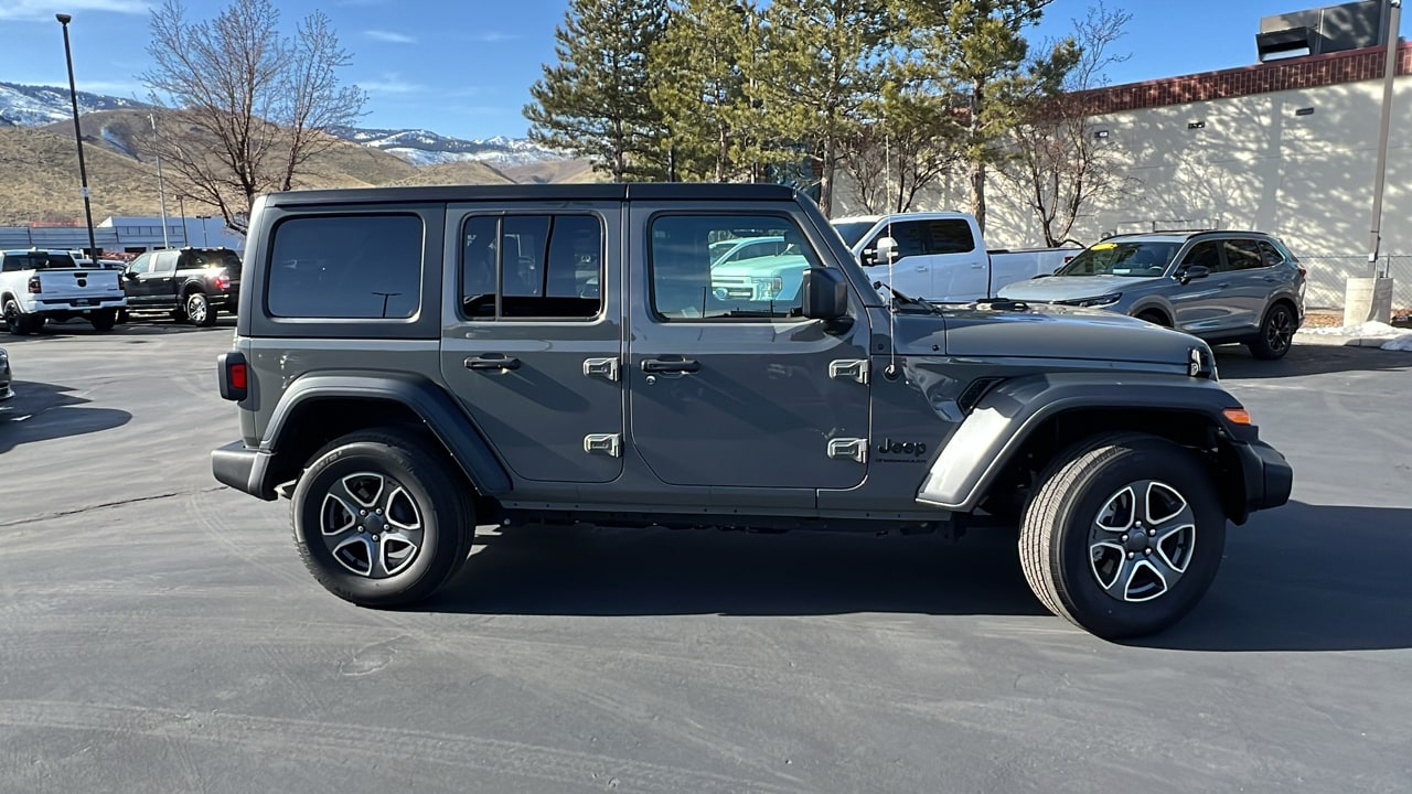 Used 2023 Jeep Wrangler 4-Door Sport S with VIN 1C4HJXDGXPW639493 for sale in Carson City, NV