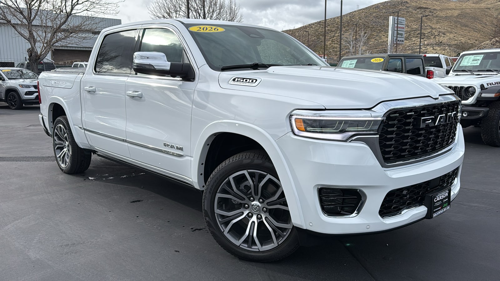 Bright White 2026 RAM 1500 Tungsten Crew Cab 4WD Pickup Truck Four-Wheel Drive 8-Speed Automatic