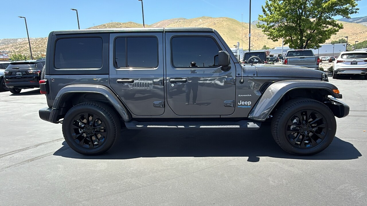 Certified 2022 Jeep Wrangler Unlimited Sahara 4XE with VIN 1C4JJXP63NW147499 for sale in Carson City, NV