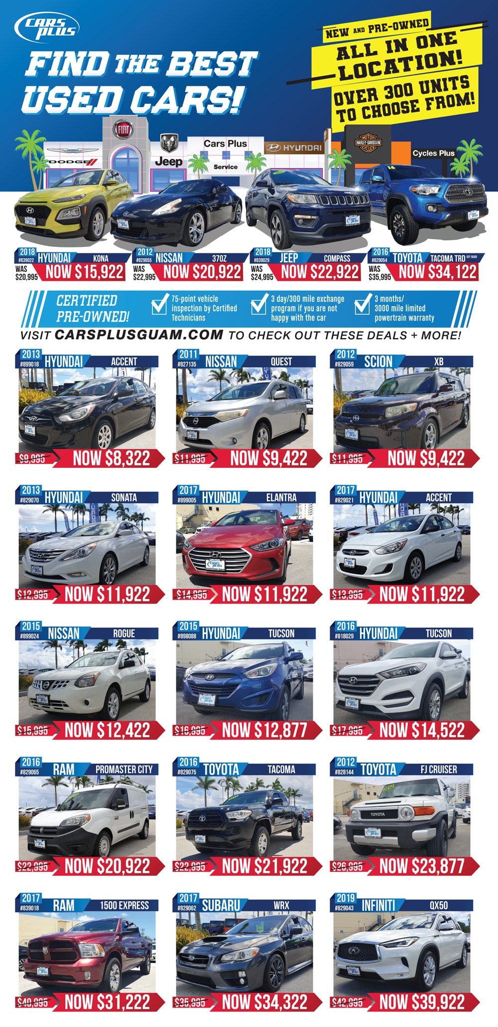Used Vehicle Specials at Cars Plus Guam