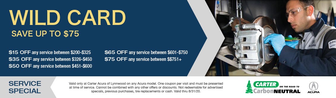 Acura Service Coupons and Specials | Carter Acura