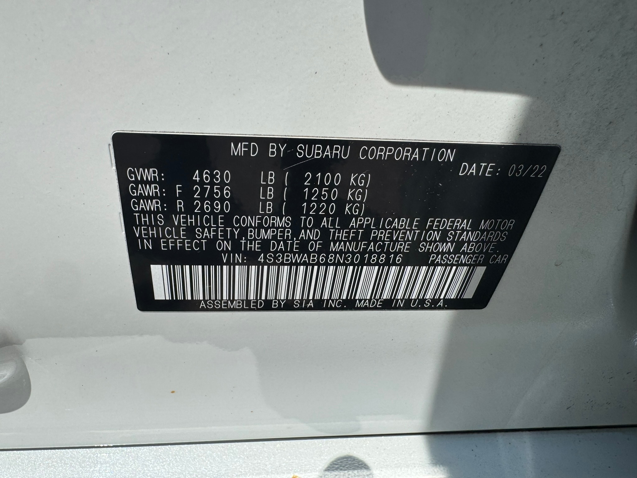 2022 Subaru Legacy Base - Photo 23