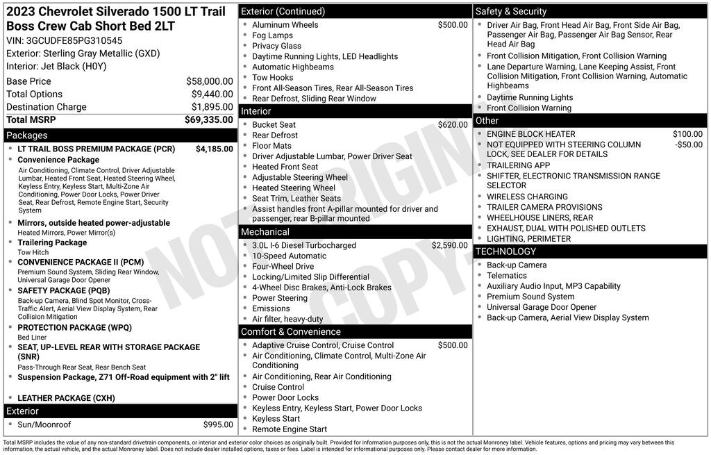 Used 2023 Chevrolet Silverado 1500 LT Trail Boss Truck