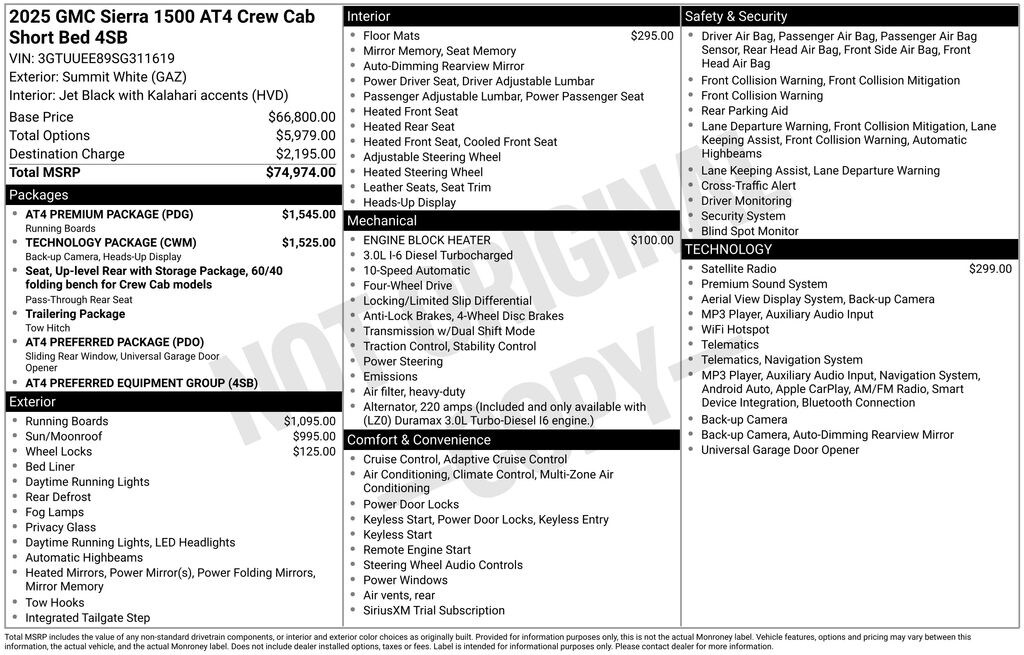 Used 2025 GMC Sierra 1500 AT4 Truck