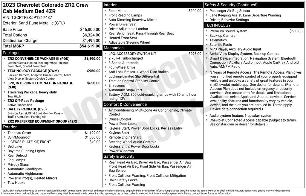 Used 2023 Chevrolet Colorado ZR2 Truck