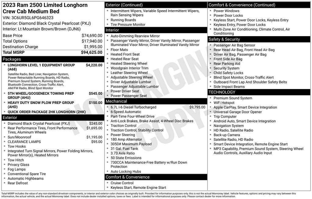 Used 2023 Ram 2500 Longhorn Truck