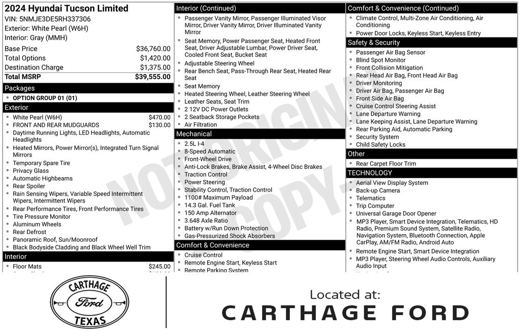 Used 2024 Hyundai Tucson Limited