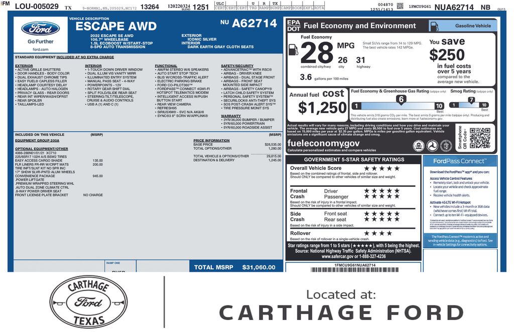 Used 2022 Ford Escape SE