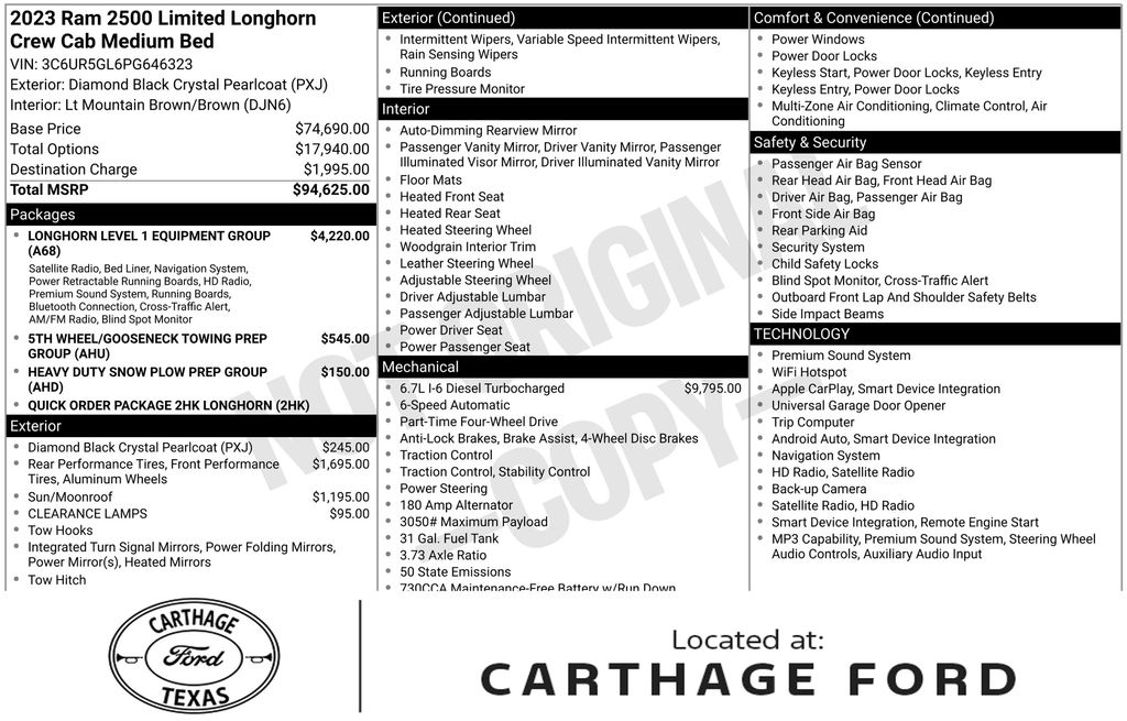 Used 2023 Ram 2500 Longhorn