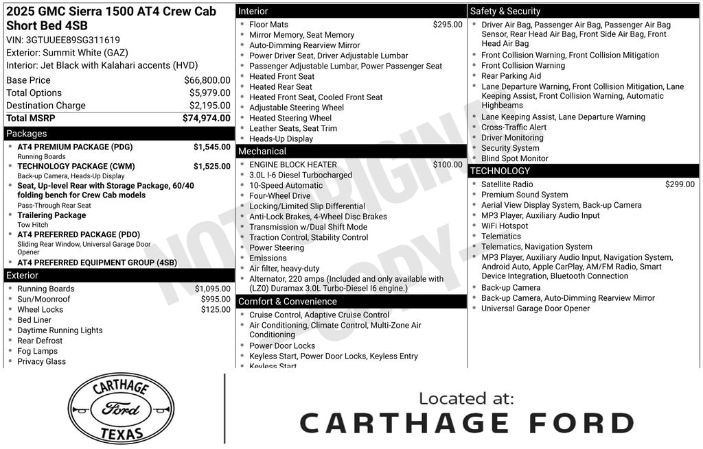 Used 2025 GMC Sierra 1500 AT4