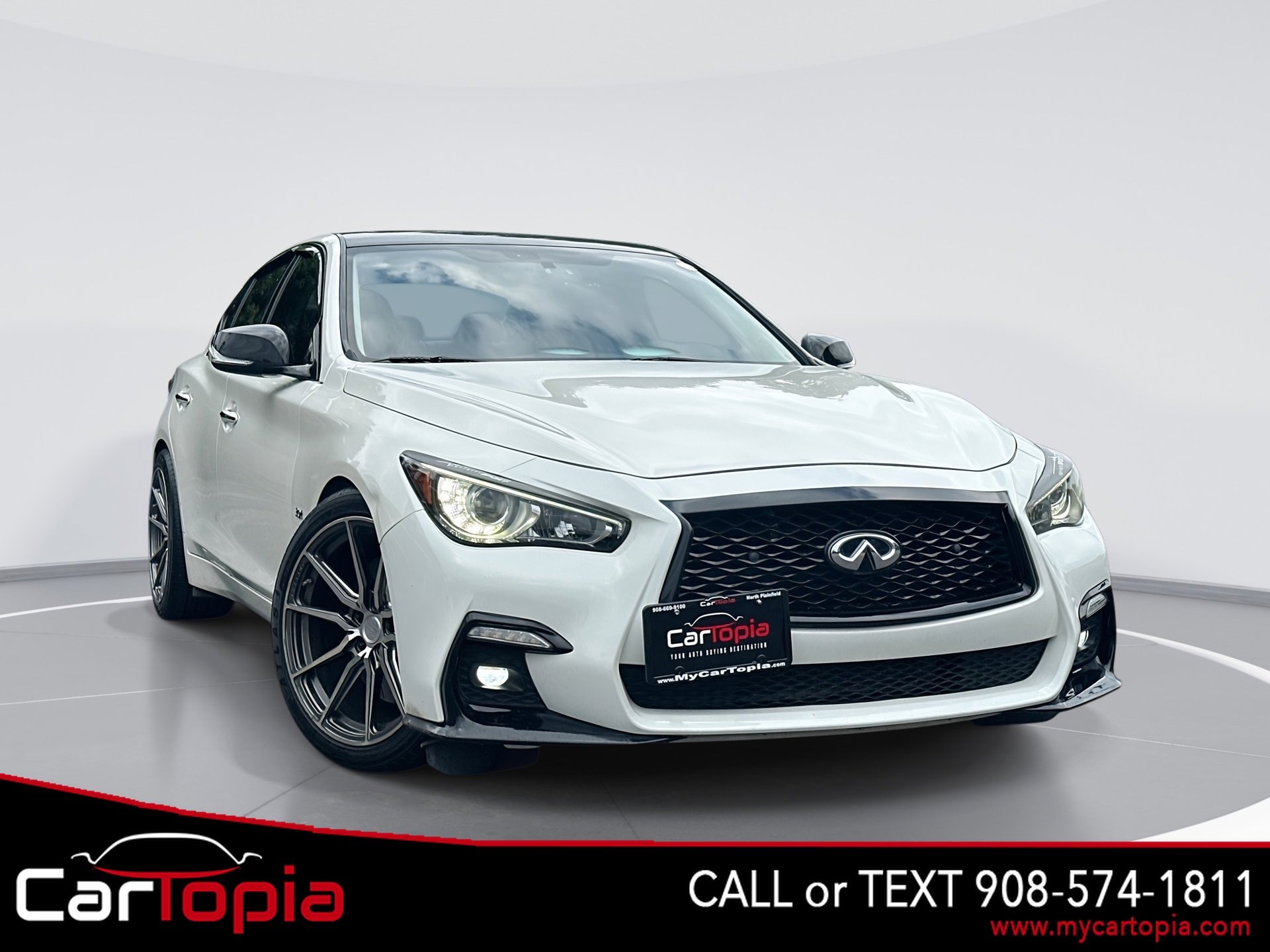 Majestic White 2018 INFINITI Q50 3.0t Luxe AWD Sedan All-Wheel Drive Automatic
