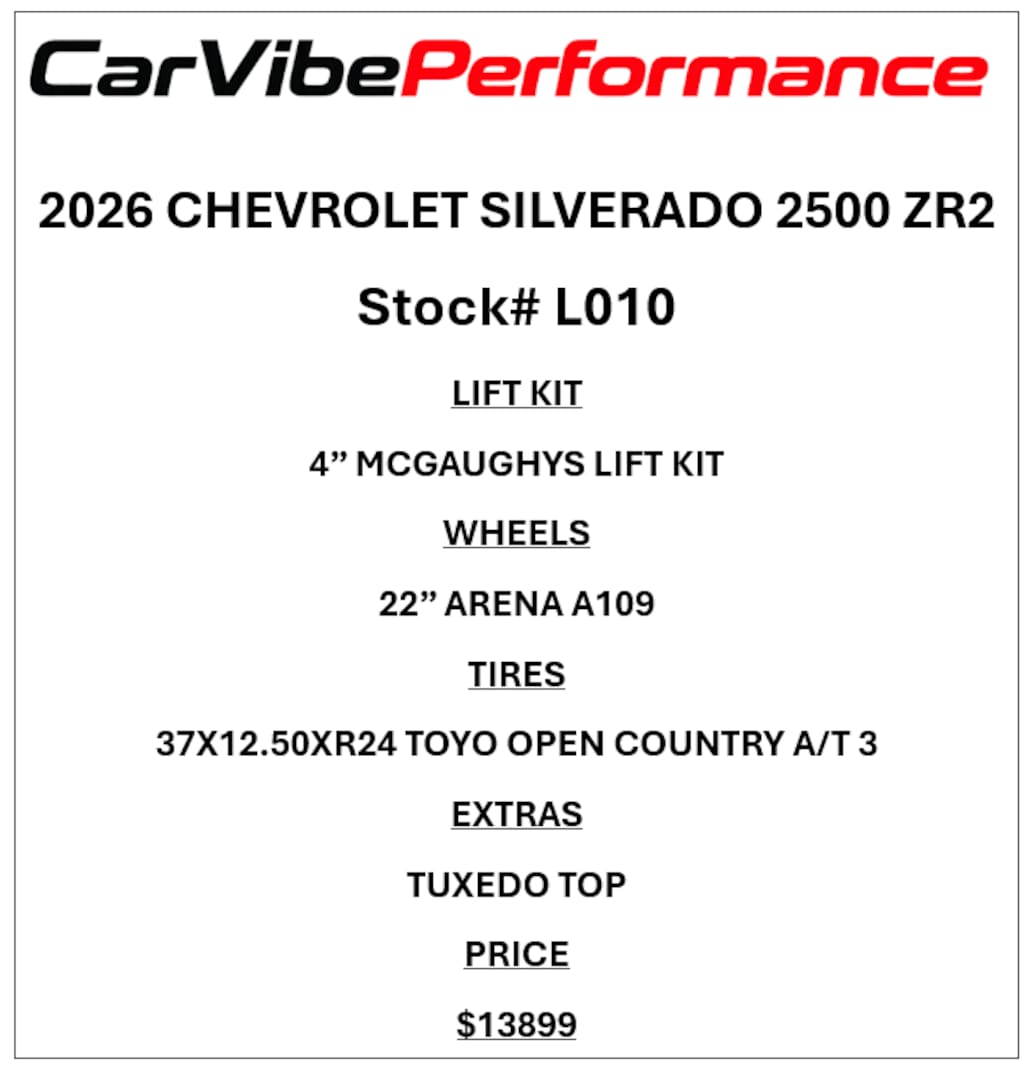 Used 2026 Chevrolet Silverado 2500HD ZR2 Truck