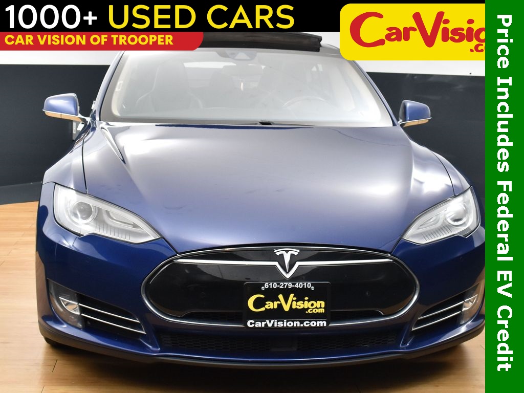 Used 2015 Tesla Model S 85D with VIN 5YJSA1E29FF116989 for sale in Trooper, PA