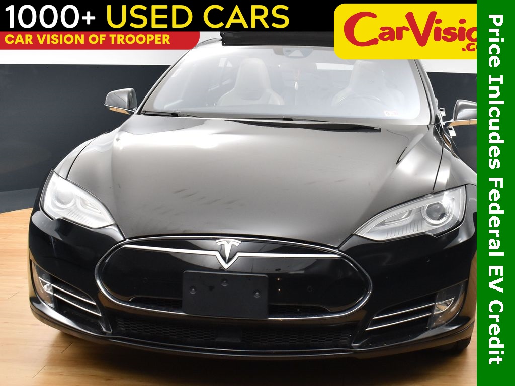 Used 2015 Tesla Model S 85 with VIN 5YJSA1E1XFF118001 for sale in Trooper, PA