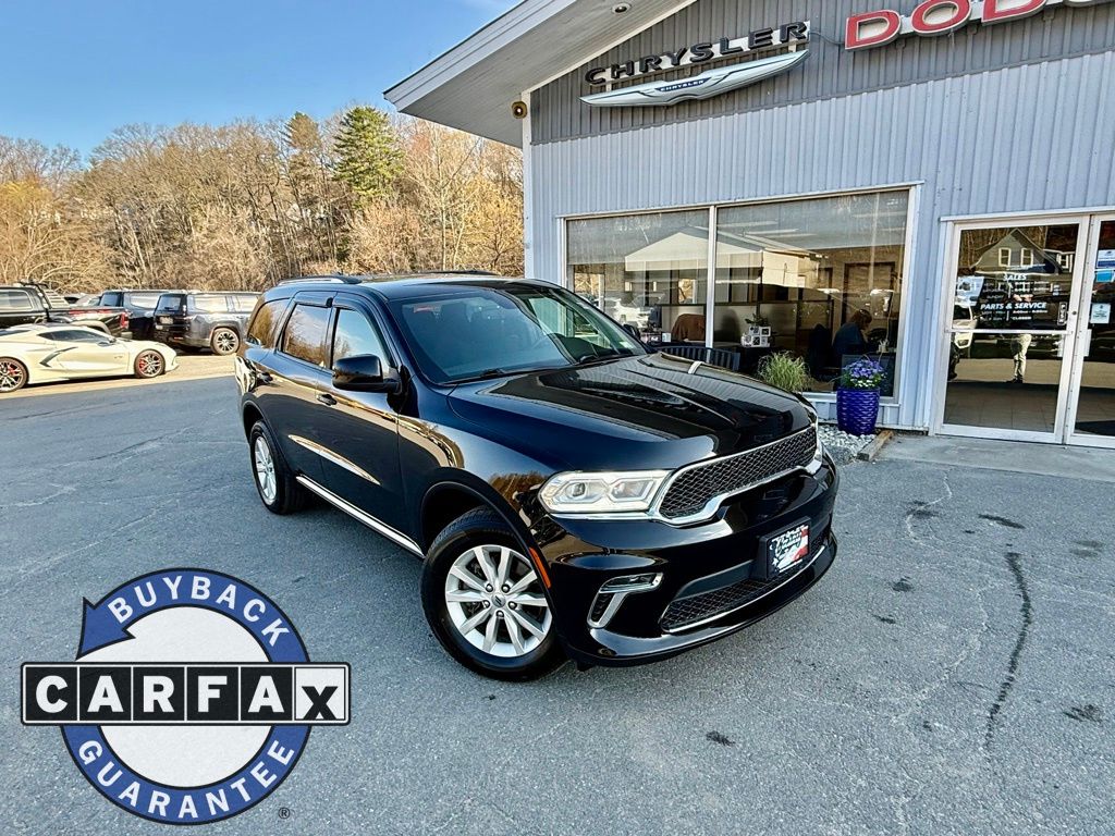 Used 2021 Dodge Durango SXT Plus with VIN 1C4RDJAGXMC578818 for sale in Springfield, VT