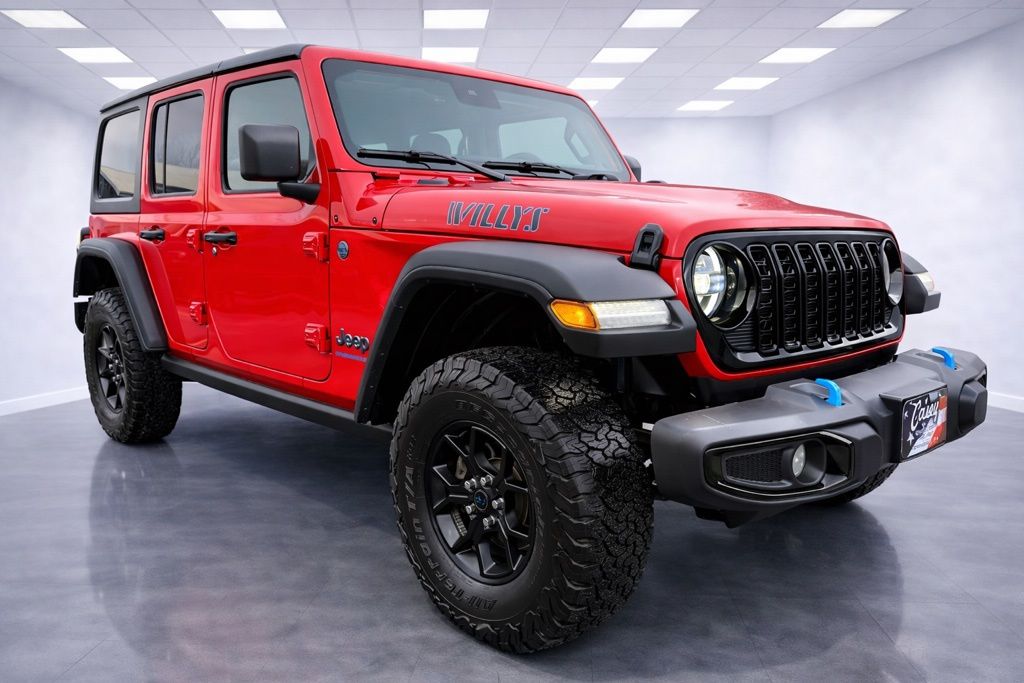 Used 2024 Jeep Wrangler 4xe Willys 4XE with VIN 1C4RJXN68RW185161 for sale in Springfield, VT