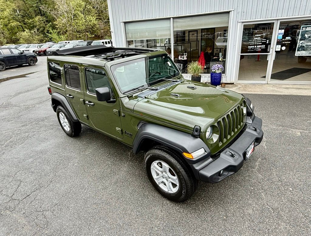 Used 2022 Jeep Wrangler Unlimited Sport S with VIN 1C4HJXDG4NW121960 for sale in Springfield, VT