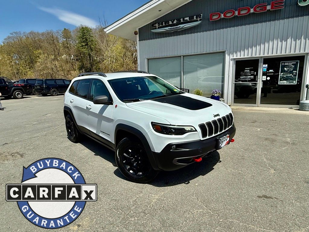 Used 2021 Jeep Cherokee Trailhawk with VIN 1C4PJMBX7MD176460 for sale in Springfield, VT
