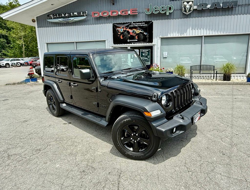 Used 2021 Jeep Wrangler Unlimited Altitude with VIN 1C4HJXDN4MW856029 for sale in Springfield, VT