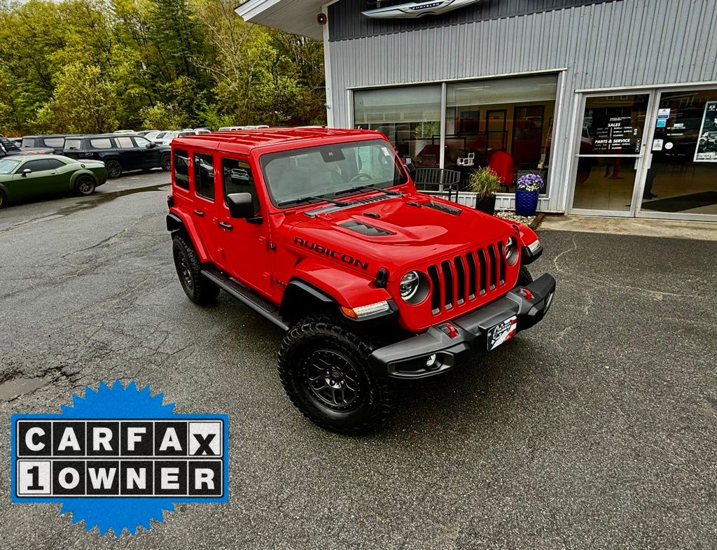 Used 2022 Jeep Wrangler Unlimited Rubicon with VIN 1C4JJXFG9NW127476 for sale in Springfield, VT