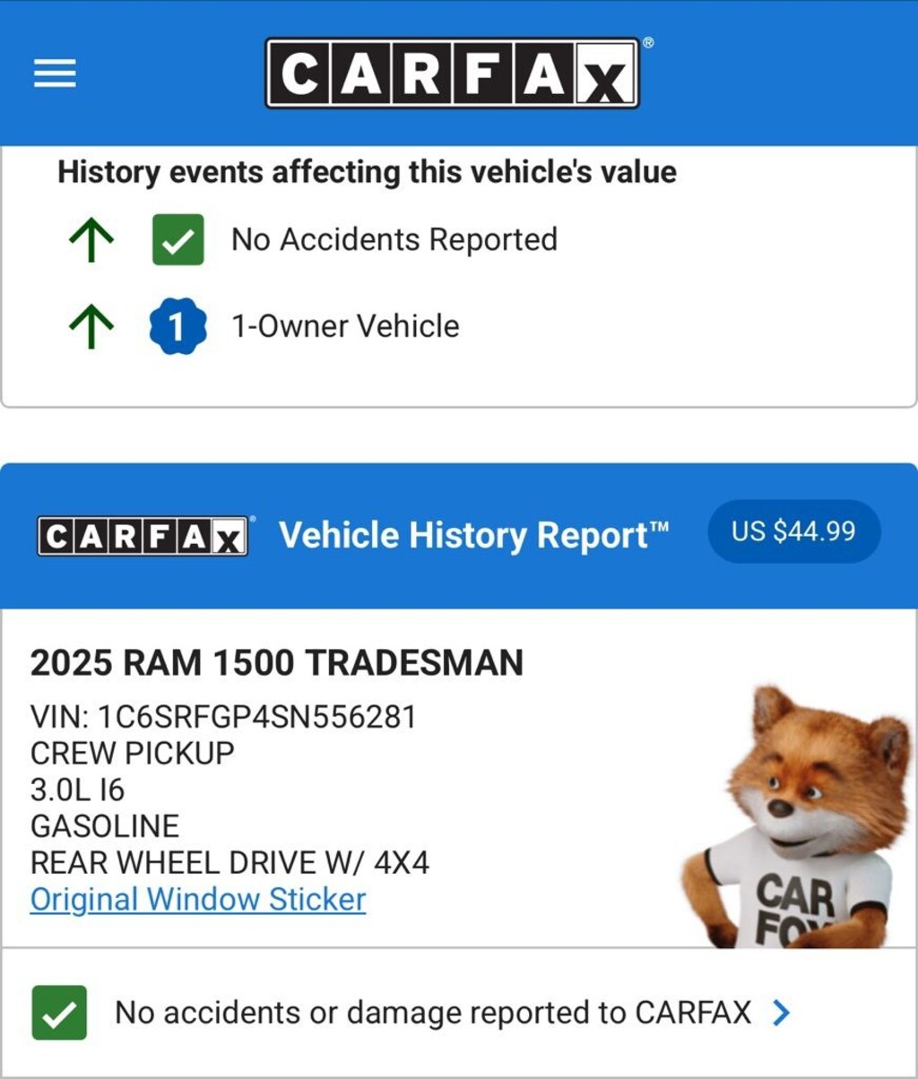 Used 2025 Ram 1500 Tradesman Truck Crew Cab