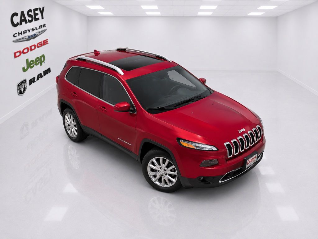 Used 2017 Jeep Cherokee Limited with VIN 1C4PJMDS1HW582472 for sale in Springfield, VT