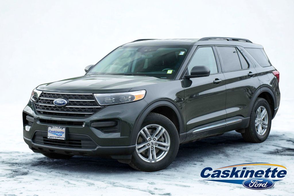 Forged Green Metallic 2023 Ford Explorer XLT AWD SUV / Crossover All-Wheel Drive Automatic