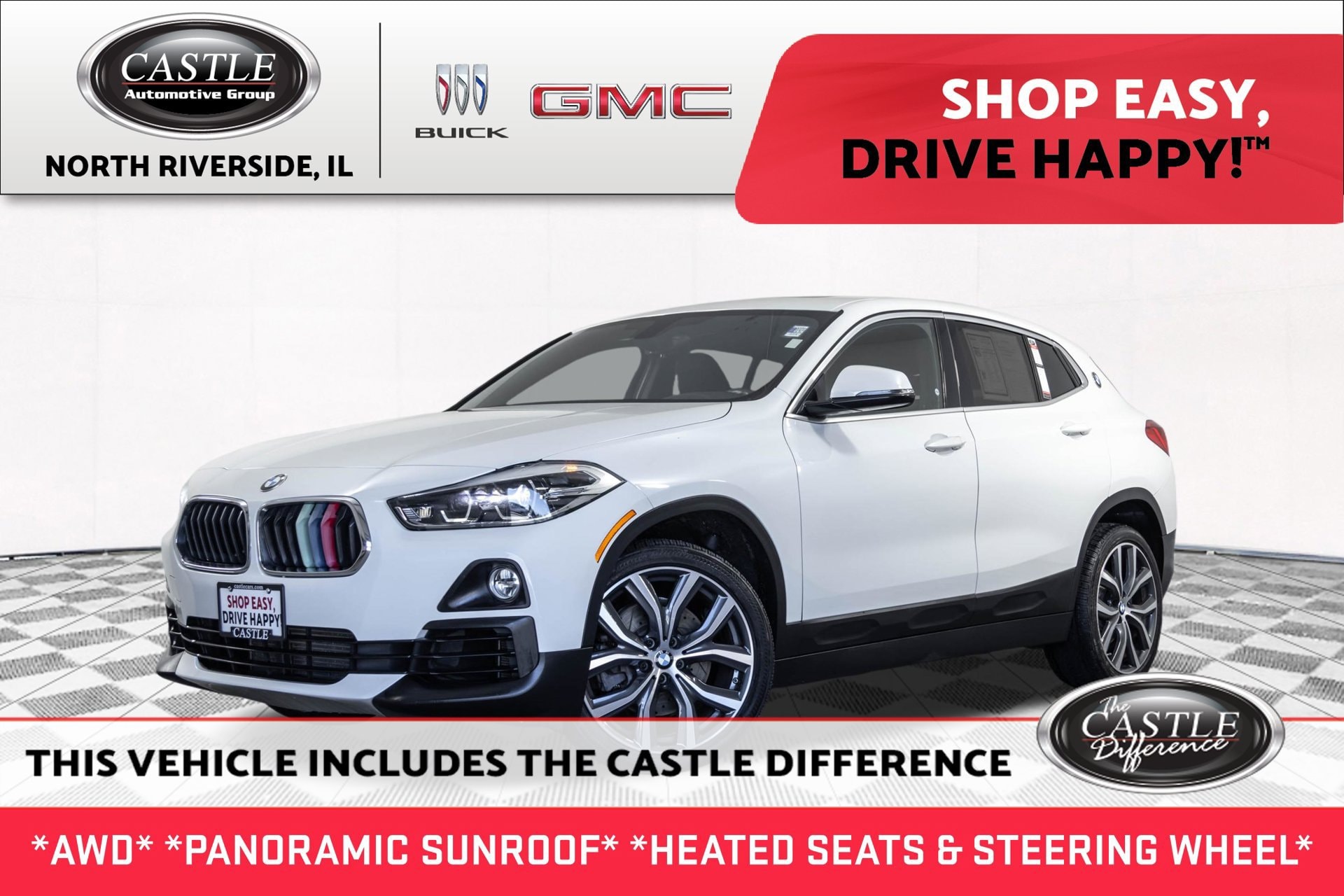 Used 2018 BMW X2 28i with VIN WBXYJ5C3XJEF76448 for sale in North Riverside, IL