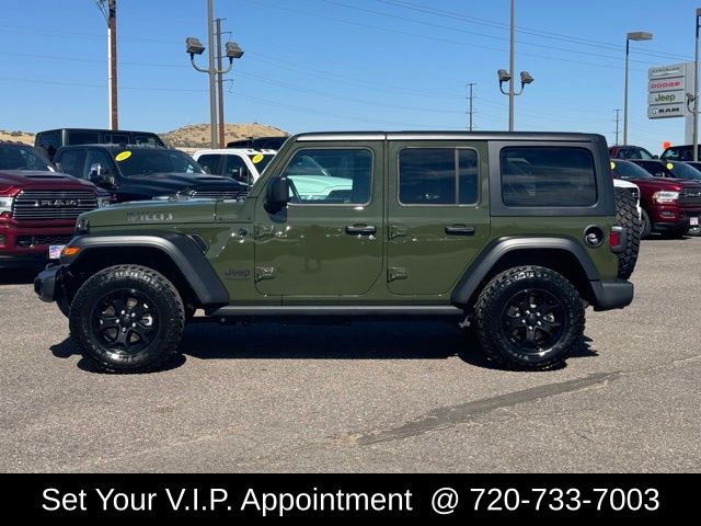 Used 2020 Jeep Wrangler Unlimited Willys with VIN 1C4HJXDN1LW314854 for sale in Castle Rock, CO