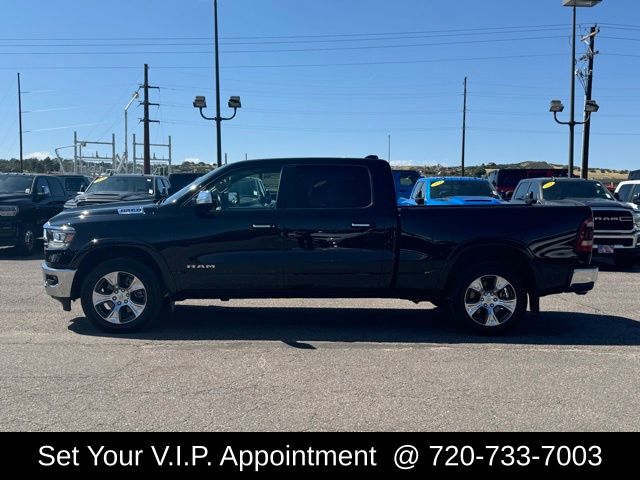 Used 2021 RAM Ram 1500 Pickup Laramie with VIN 1C6SRFRT8MN763074 for sale in Castle Rock, CO