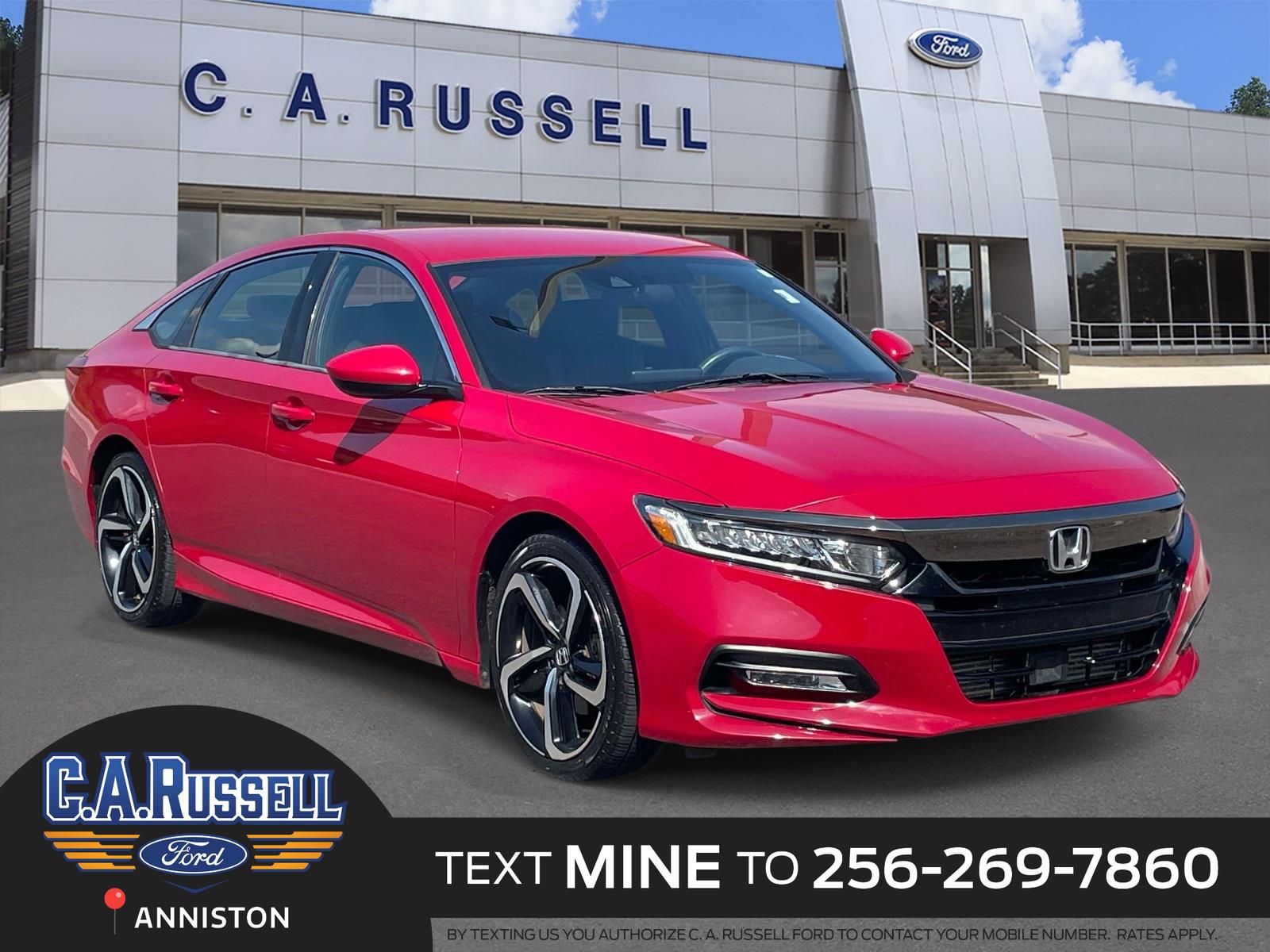 Red 2018 Honda Accord Sedan Front-Wheel Drive Continuously Variable Transmission