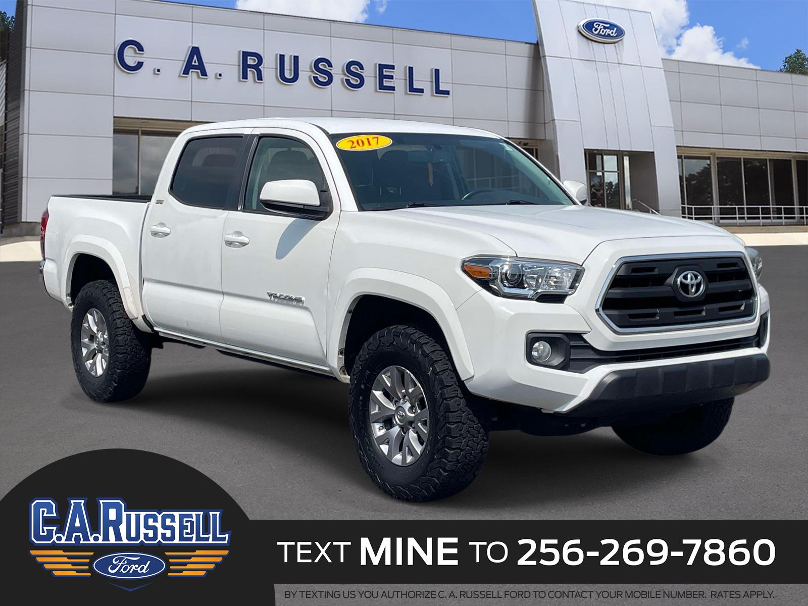 Super White 2017 Toyota Tacoma Pickup Truck 4X2 6-Speed Automatic