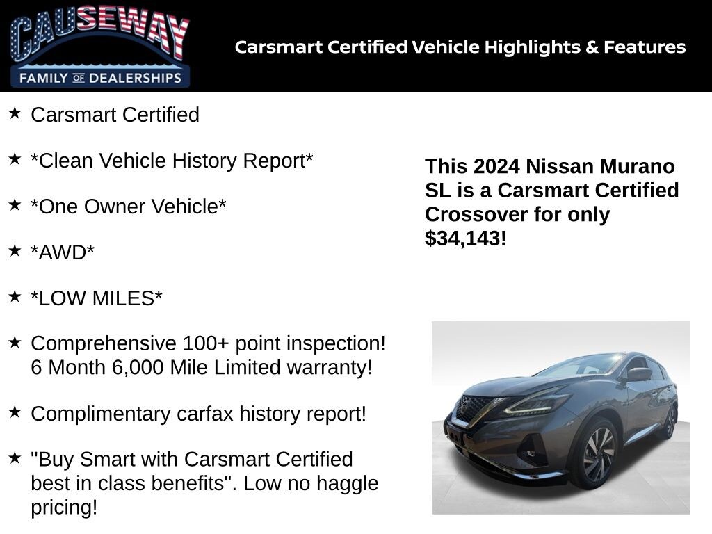 Certified 2024 Nissan Murano SL SUV