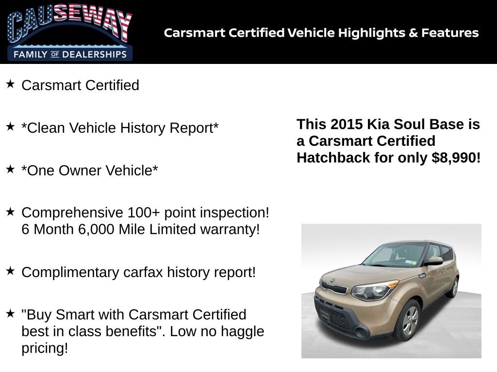 Certified 2015 Kia Soul Base Hatchback
